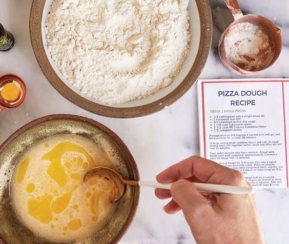 Whip up a tasty pie with Anja Lee & Company’s homemade Neapolitan pizza kit. PHOTO BY MELISSA ZINK PHOTOGRAPHY/COURTESY OF ANJA LEE & COMPANY