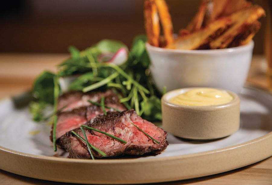 Wagyu and fries. PHOTO COURTESY OF THE AMESWELL HOTEL