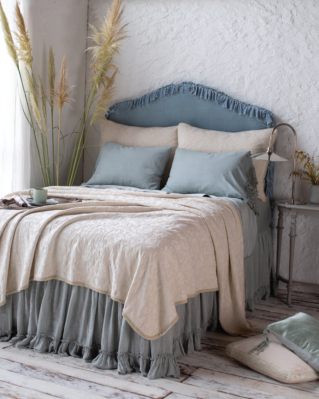 The collection includes 600-thread-count bedding LINEN PHOTO COURTESY OF BELLA NOTTE