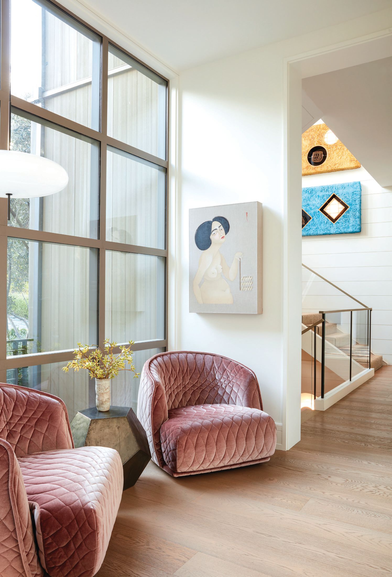 The home boasts an extensive modern art collection PHOTOGRAPHED BY ROGER DAVIES