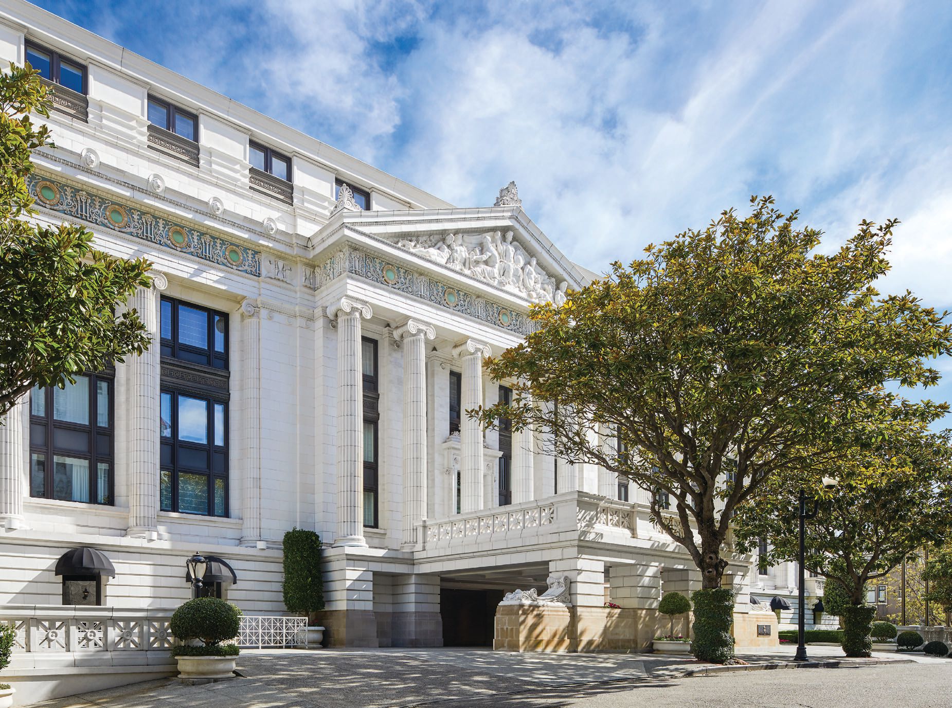 The Ritz-Carlton, San Francisco resides inside a historic 1909 property on Nob Hill. It was originally designed by Napoleon LeBrun and Sons. PHOTO COURTESY OF THE RITZ-CARLTON, SAN FRANCISCO