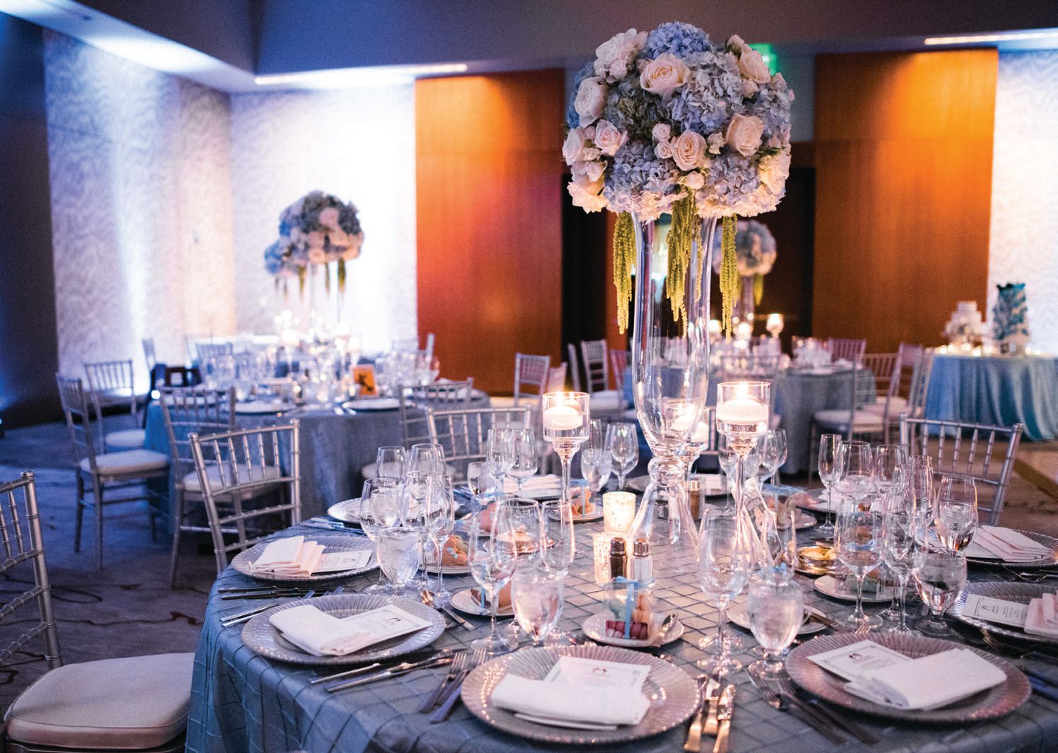  a gorgeous tablescape and room set up perfectly for the big day at the Four Seasons. PHOTO COURTESY OF BRANDS