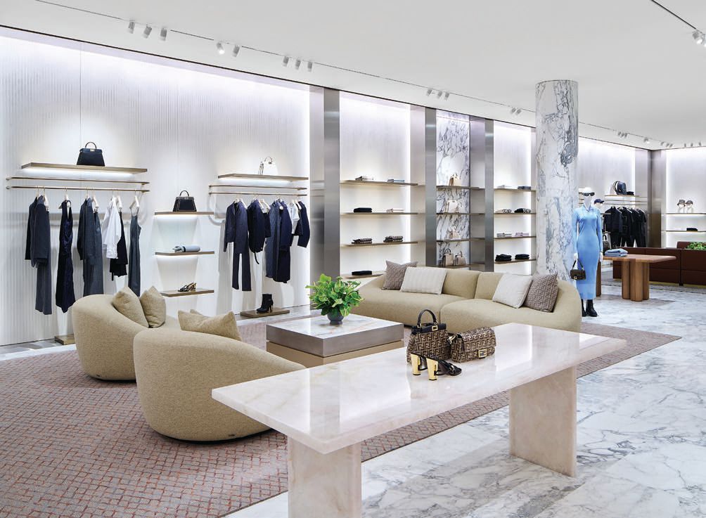 The showroom at Fendi PHOTO COURTESY OF BRANDS