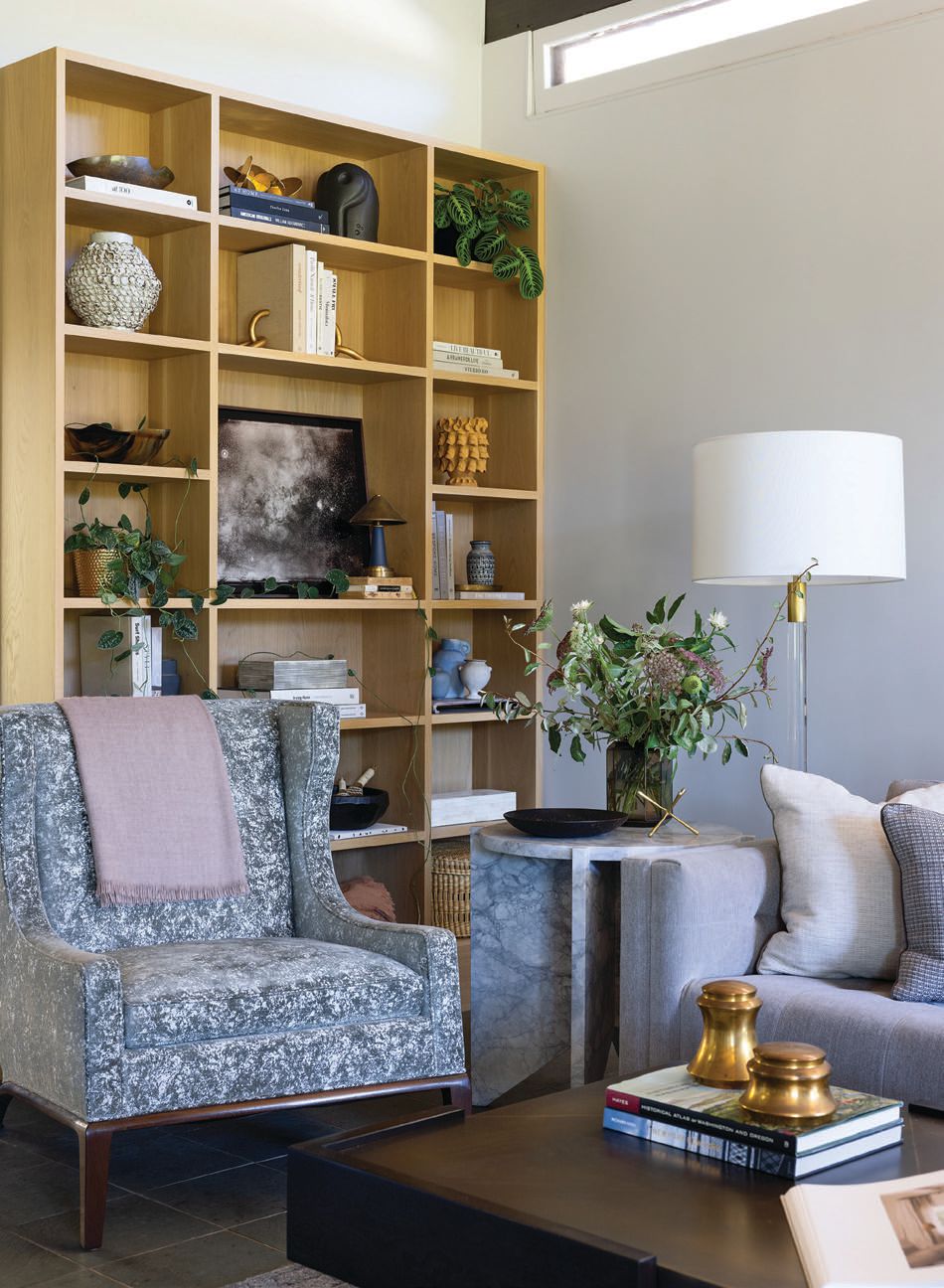 Built-in shelving adds a decorative element to the living room and lots of functionality PHOTOGRAPHED BY BESS FRIDAY STYLED BY BETH PROTASS