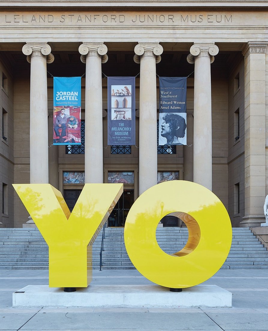 “OY/YO” (2019) by Deborah Kass at Cantor Arts Center at Stanford University. CANTOR ARTS CENTER PHOTO BY JOHNNA ARNOLD/COURTESY OF VENUE