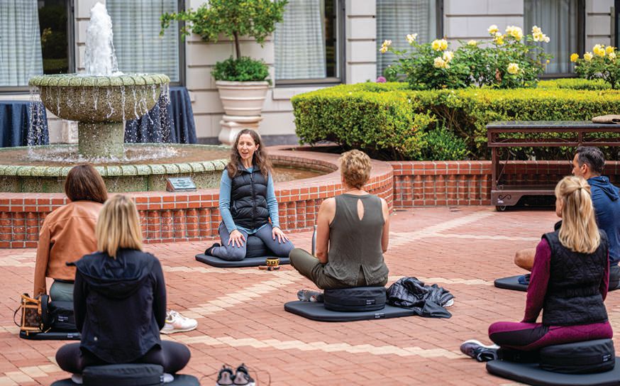 The new Monday Meditation in the courtyard. PHOTO COURTESY OF THE RITZ-CARLTON, SAN FRANCISCO