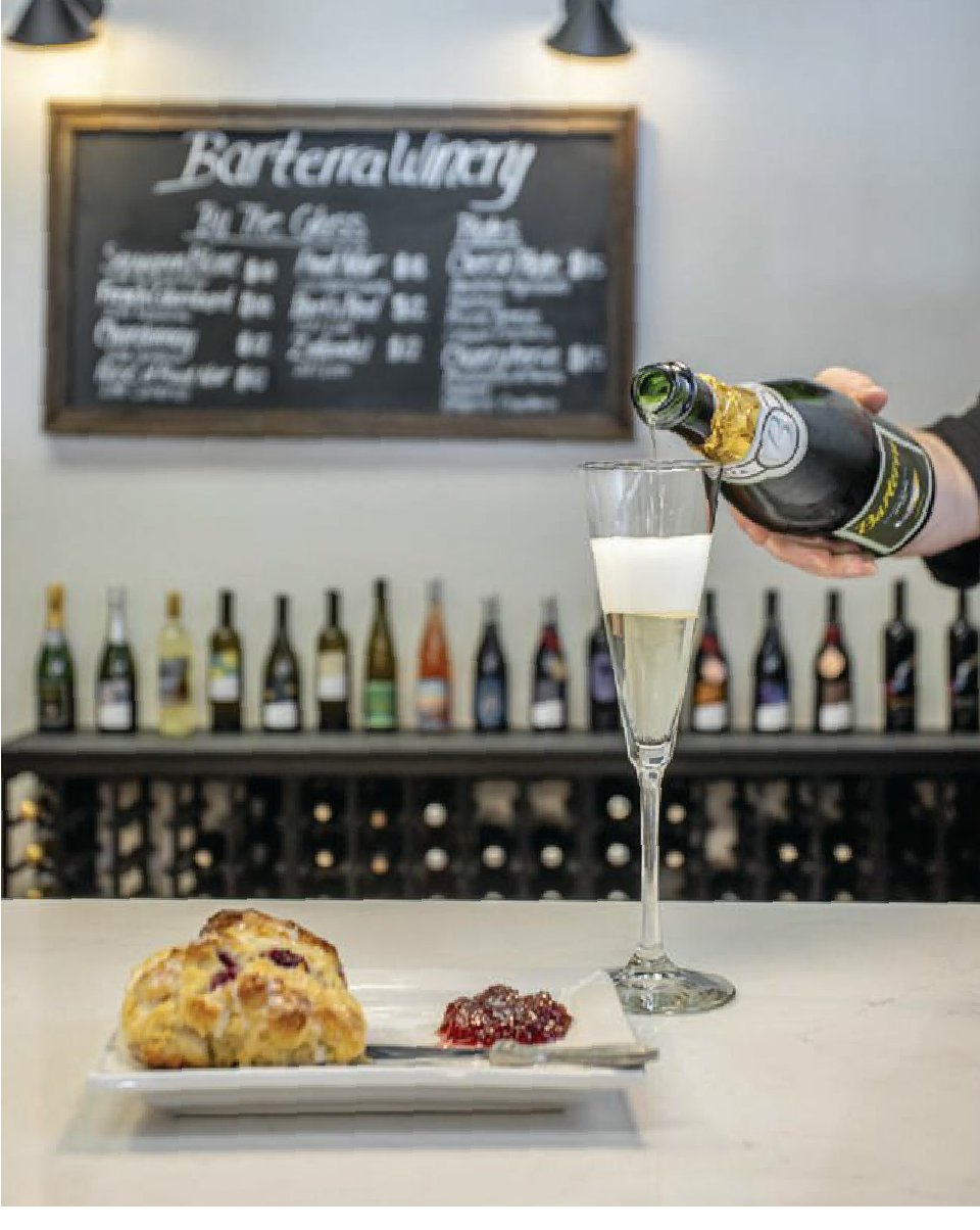 Barterra Winery, a new downtown venue, features Italian varietals and outstanding food—including Bubbles and Scones on Sundays. PHOTO BY KARSTEN WINEGEART/UNSPLASH