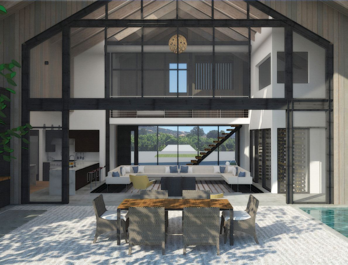 One of the home’s indoor-outdoor areas RENDERING COURTESY OF COLDWELL BANKER