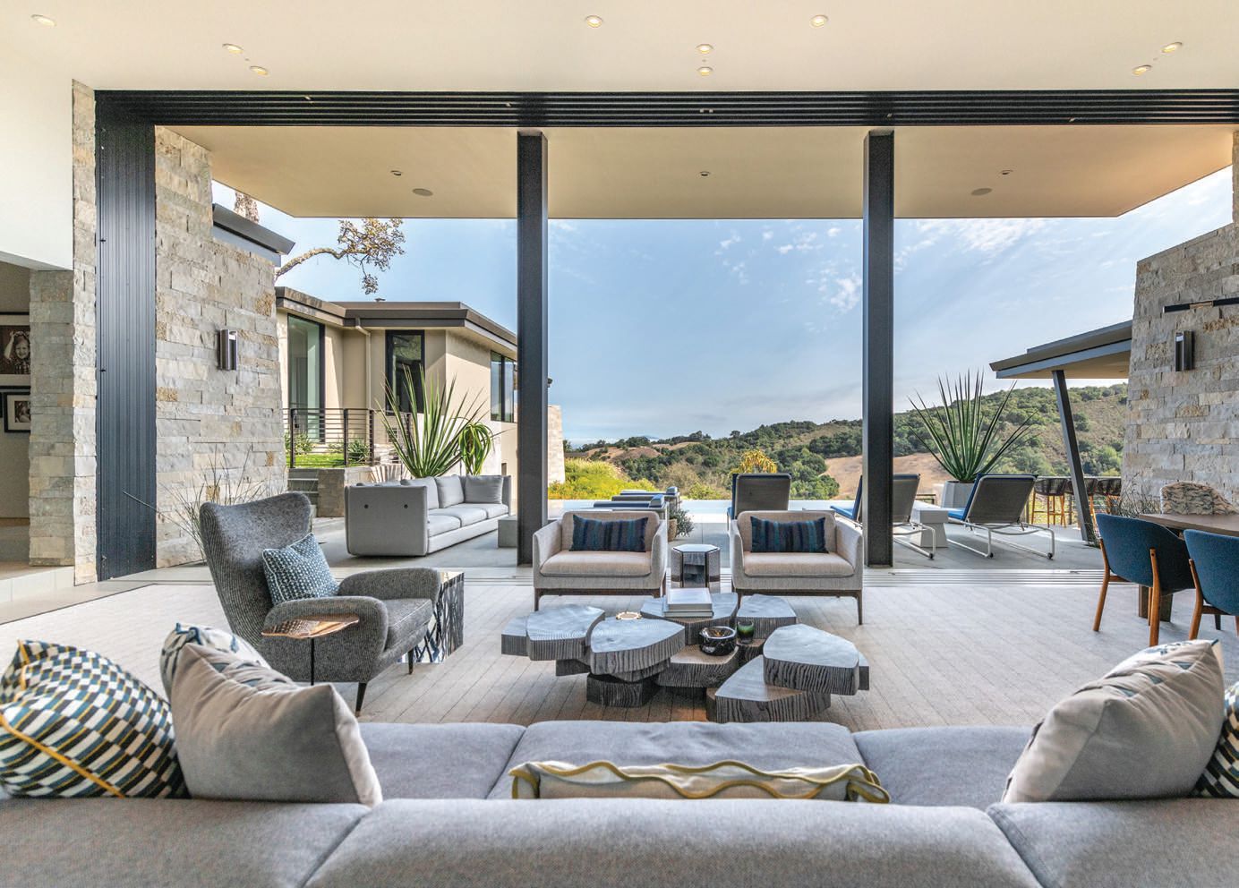 This extravagant home boasts incredible views complemented by thoughtful architecture and amenities like a breakfast bar and a home theater. PHOTO BY NATE DONOVAN/COURTESY OF GOLDEN GATE SOTHEBY’S INTERNATIONAL REALTY