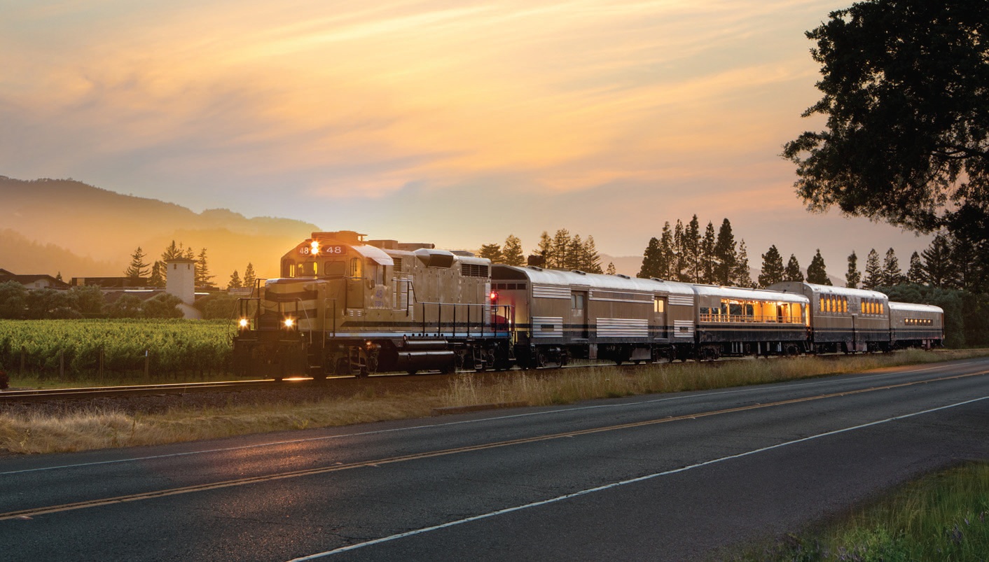The train rolls through gorgeous Northern California terrain PHOTO COURTESY OF BRANDS